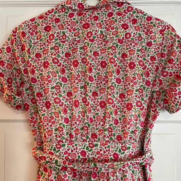J.Crew Liberty floral Belted Midi Dress size 2P - Picture 6 of 8